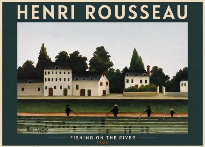 Rousseau Fishing on the River No5 - Plakat