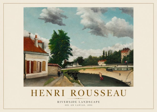 Rousseau Riverside Landscape No5 - Plakat