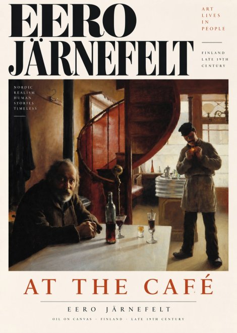 Eero Järnefelt Interior with Two Men No4 - Plakat