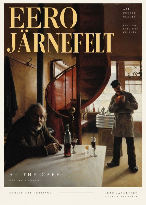 Eero Järnefelt Interior with Two Men No5 - Plakat