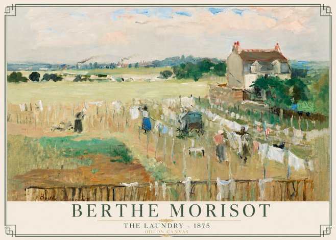 Berthe Morisot The Laundry - 1875 No6 - Plakat
