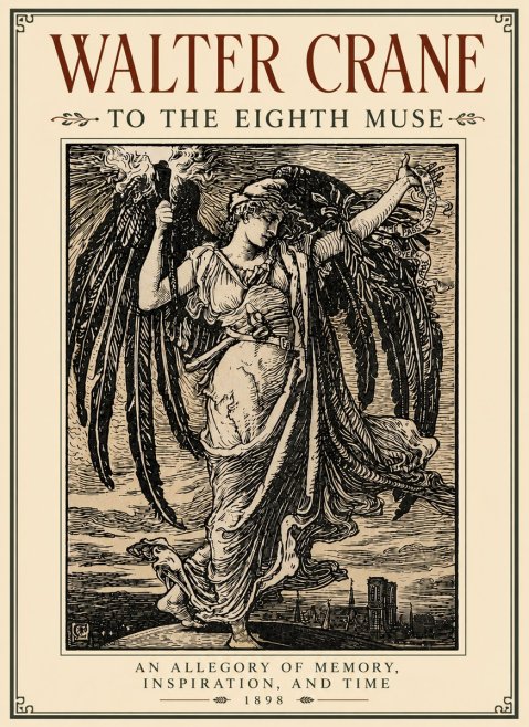 Walter Crane To the Eighth Muse No6 - Plakat