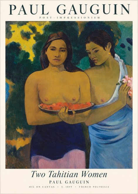 Paul Gauguin Two Tahitian Women I No2 - Plakat