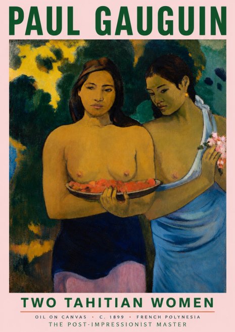 Paul Gauguin Two Tahitian Women I No5 - Plakat