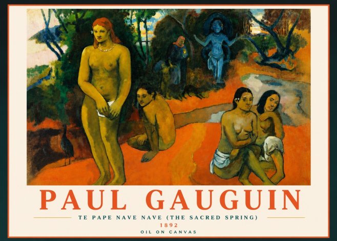 Paul Gauguin Te Pape Nave Nave (the Sacred Spring) No5 - Plakat
