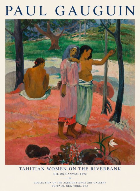 Paul Gauguin Tahitian Women on the Riverbank No1 - Plakat