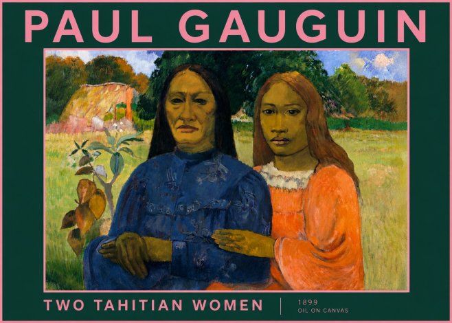 Paul Gauguin Two Tahitian Women II No3 - Plakat