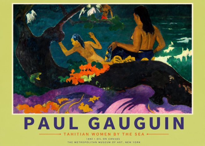 Paul Gauguin Tahitian Women by the Sea No3 - Plakat