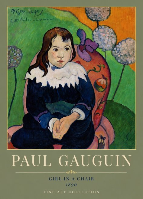 Paul Gauguin Girl in a Chair No5 - Plakat