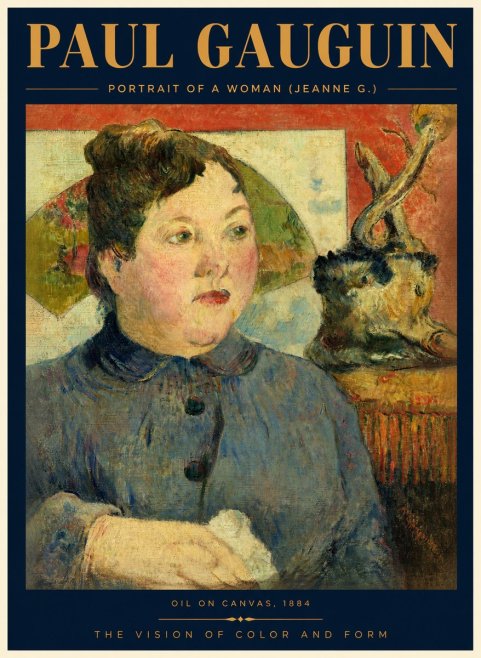 Paul Gauguin Portrait of a Woman (Jeanne G.) No2 - Plakat