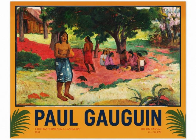Paul Gauguin Tahitian Women on the Road No3 - Plakat