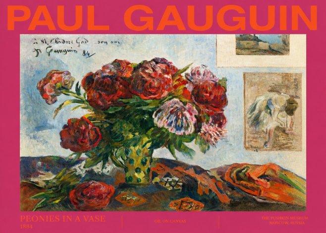 Paul Gauguin Peonies in a Vase No2 - Plakat
