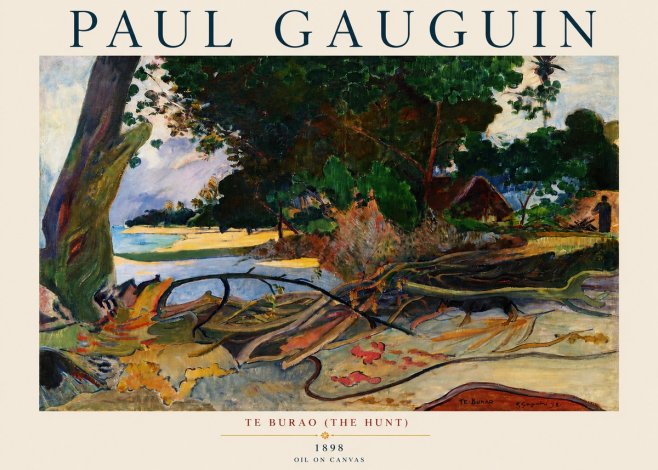 Paul Gauguin Te Burao (the Hunt) No3 - Plakat