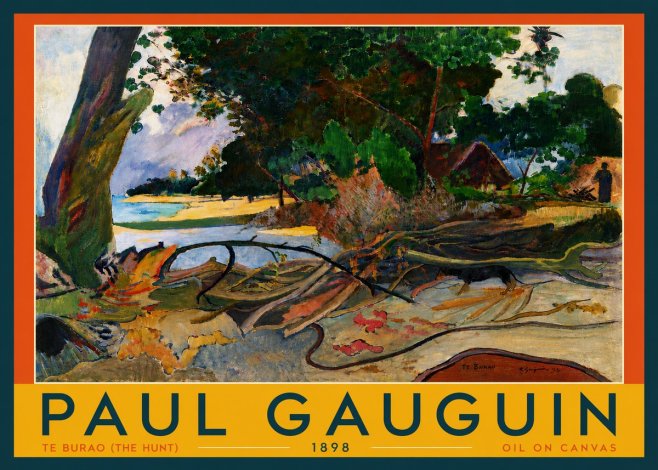 Paul Gauguin Te Burao (the Hunt) No6 - Plakat