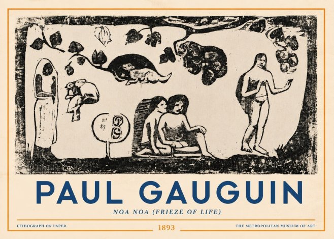 Paul Gauguin Noa Noa (Frieze of Life) No3 - Plakat