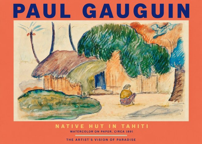 Paul Gauguin Native Hut in Tahiti No2 - Plakat
