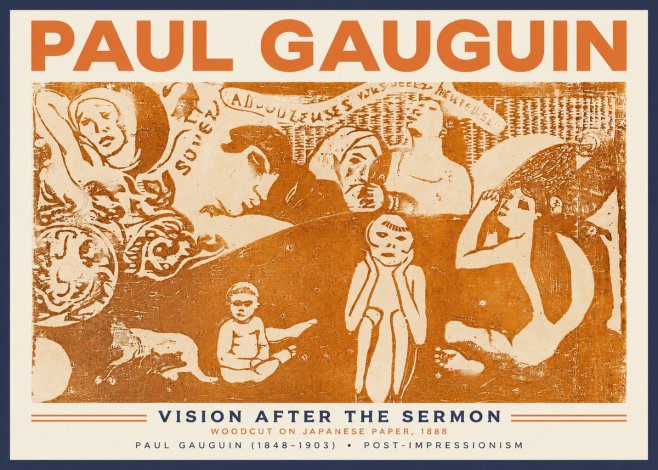Paul Gauguin Amoureuses (Lovers) No3 - Plakat