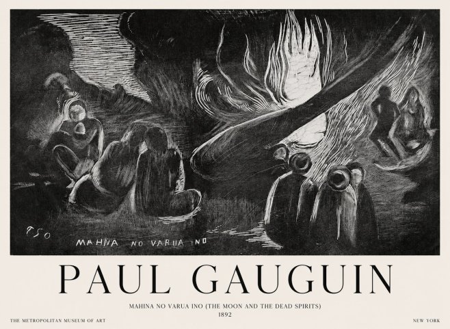 Paul Gauguin Mahina No Varua Ino (the Moon and the Dead Spirits) No1 - Plakat