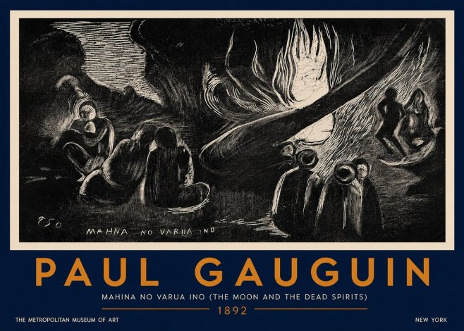 Paul Gauguin Mahina No Varua Ino (the Moon and the Dead Spirits) No5 - Plakat