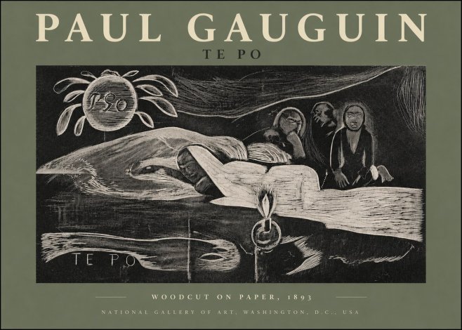 Paul Gauguin Te Po No3 - Plakat