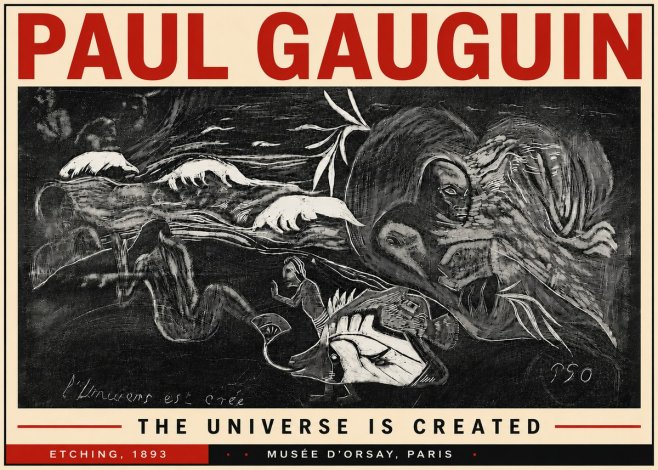 Paul Gauguin The Universe Is Created I No6 - Plakat