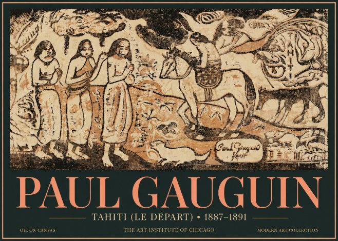 Paul Gauguin Tahitian Scene (Ia Orana Maria) No4 - Plakat