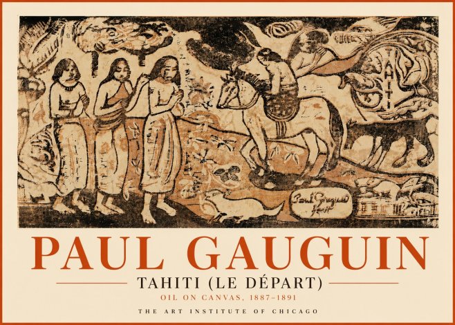 Paul Gauguin Tahitian Scene (Ia Orana Maria) No5 - Plakat