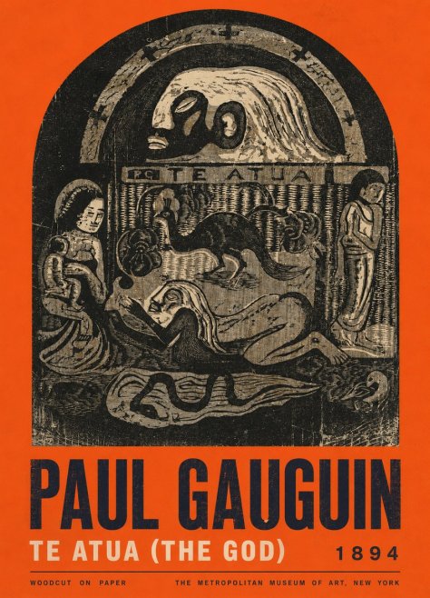 Paul Gauguin Te Atua (the God) No2 - Plakat