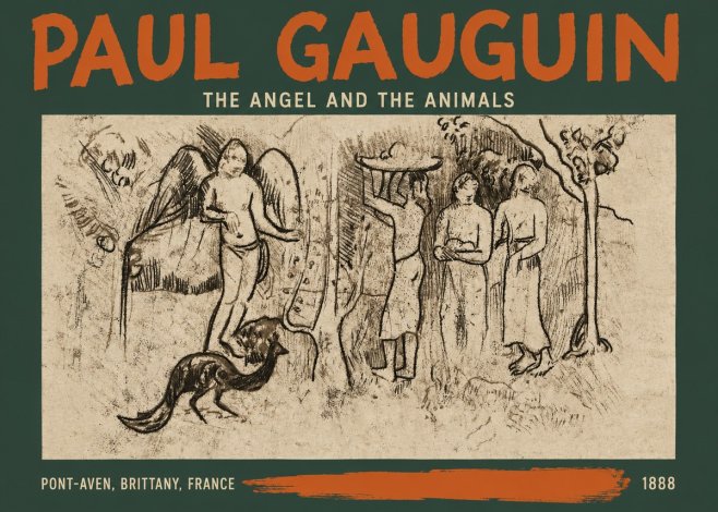 Paul Gauguin The Angel and the Animals No2 - Plakat