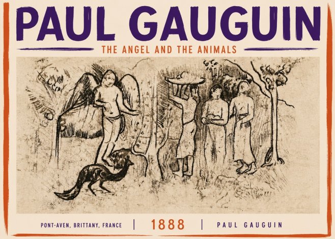 Paul Gauguin The Angel and the Animals No5 - Plakat