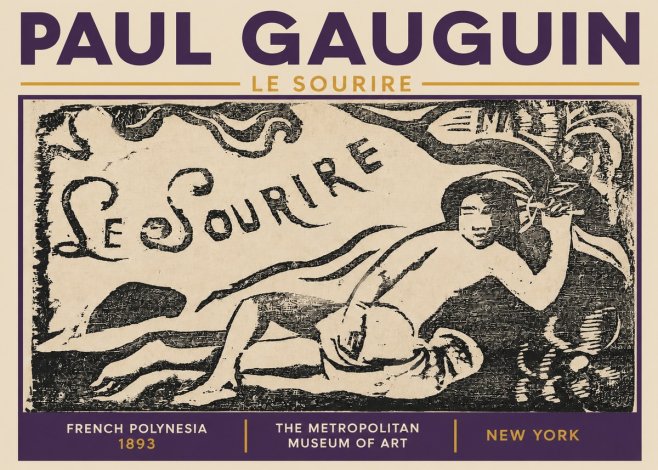Paul Gauguin Le Sourire No3 - Plakat