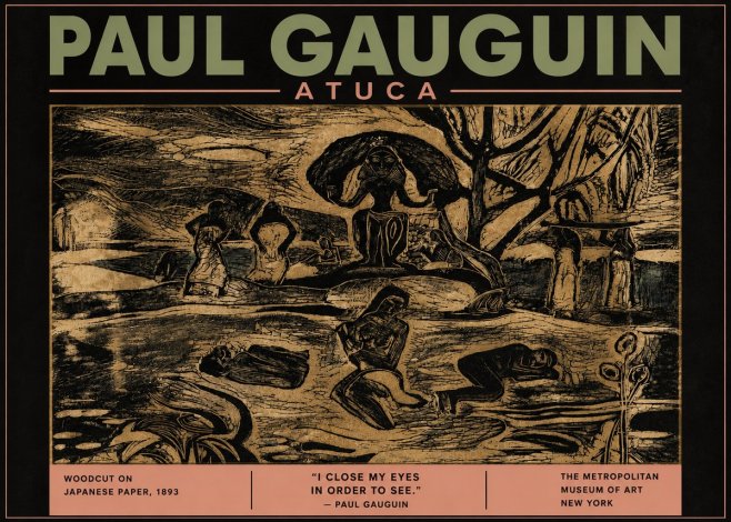 Paul Gauguin Atuca No5 - Plakat