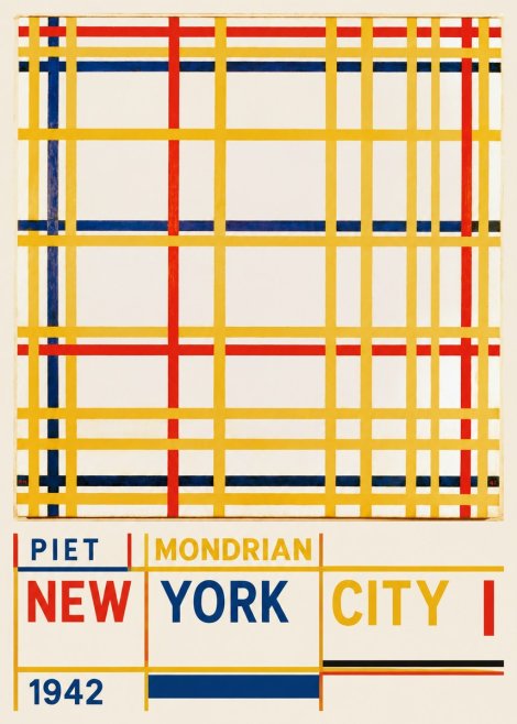 Piet Mondrian New York City I No6 - Plakat