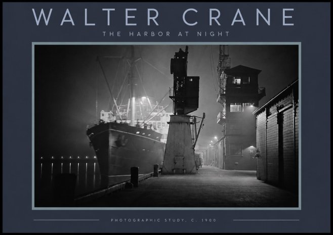 Walter Crane The Harbor at Night No3 - Plakat