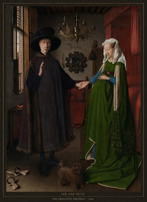 Jan van Eyck The Arnolfini Portrait I No6 - Plakat