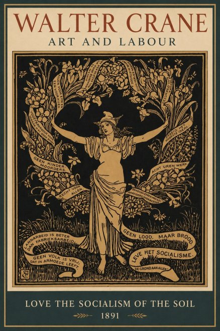 Walter Crane Art and Labour No2 - Plakat