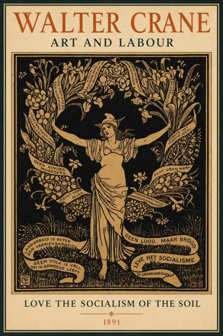 Walter Crane Art and Labour No4 - Plakat