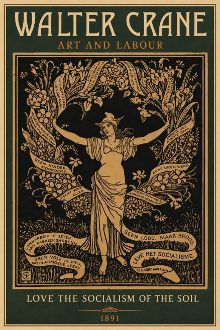 Walter Crane Art and Labour No5 - Plakat