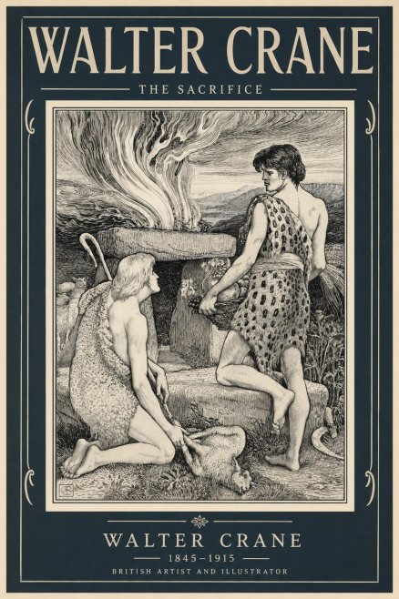 Walter Crane The Sacrifice No6 - Plakat