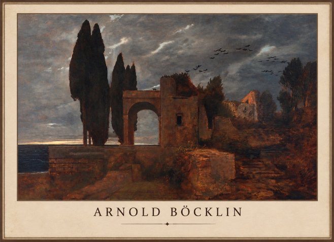 Arnold Böcklin Villa by the Sea I No1 - Plakat
