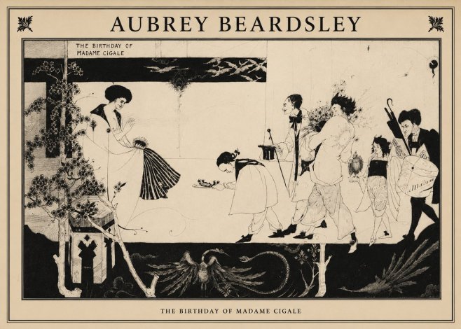 Aubrey Beardsley The Birthday of Madame Cigale No1 - Plakat