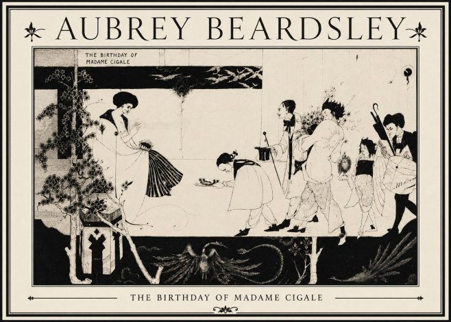 Aubrey Beardsley The Birthday of Madame Cigale No5 - Plakat