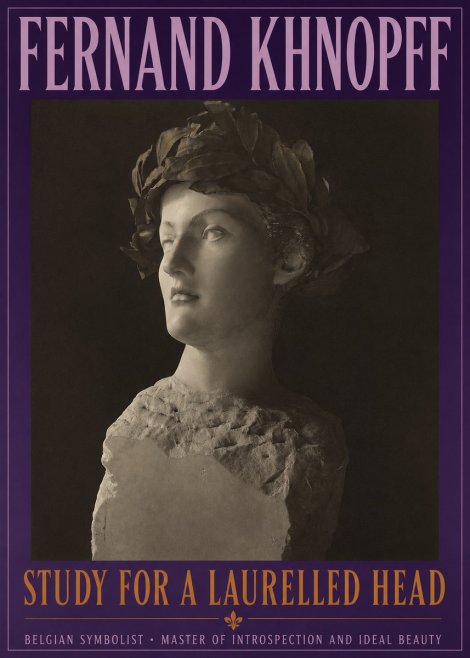 Fernand Khnopff Study for a Laurelled Head No2 - Plakat