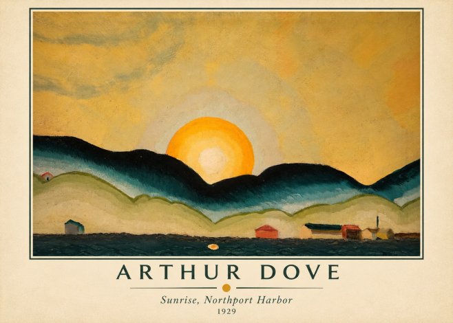 Arthur Dove Sunrise, Northport Harbor No3 - Plakat