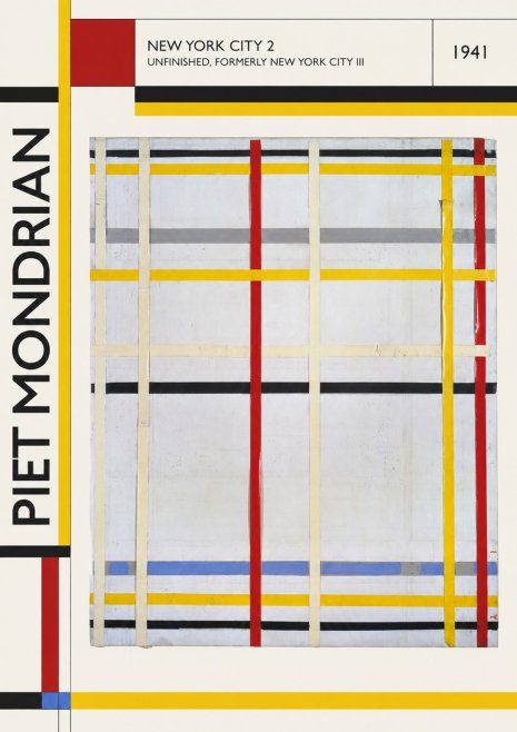 Piet Mondrian New York City 2 No2 - Plakat