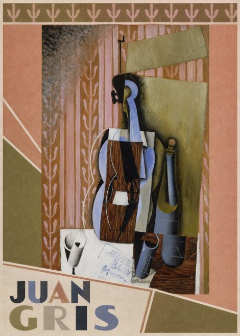 Juan Gris Still Life with Mandolin No6 - Plakat
