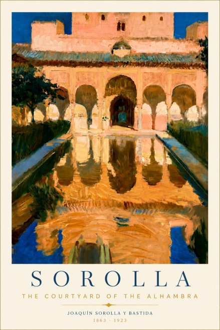 Sorolla The Courtyard of the Alhambra No5 - Plakat