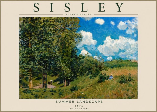 Sisley Summer Landscape No5 - Plakat