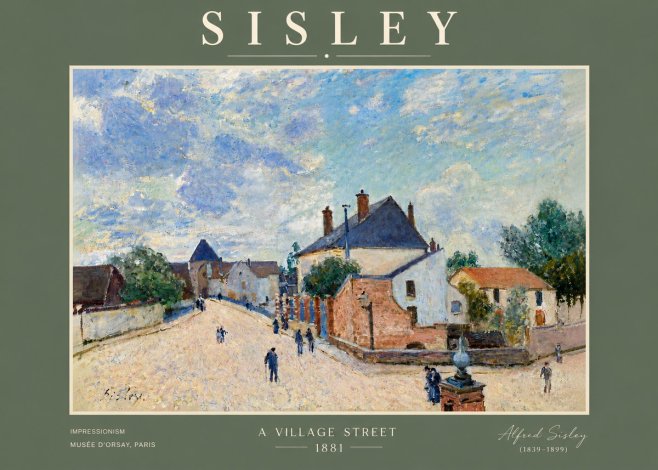 Sisley A Village Street No5 - Plakat
