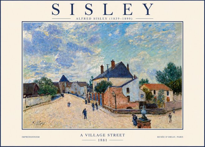 Sisley A Village Street No6 - Plakat